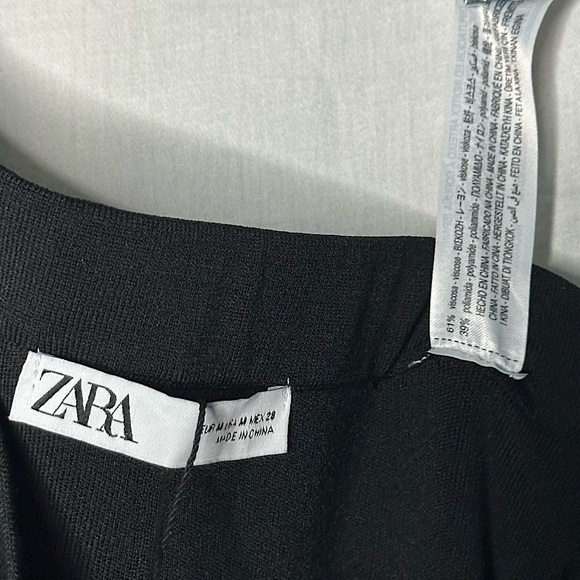 NWT ZARA Stretchy Pull On Black Bodycon Midi Pencil Skirt | Size Medium - Picture 13 of 16